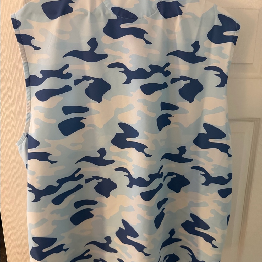 Blue and White Camouflage Vest STITCH golf - Picture 5 of 5